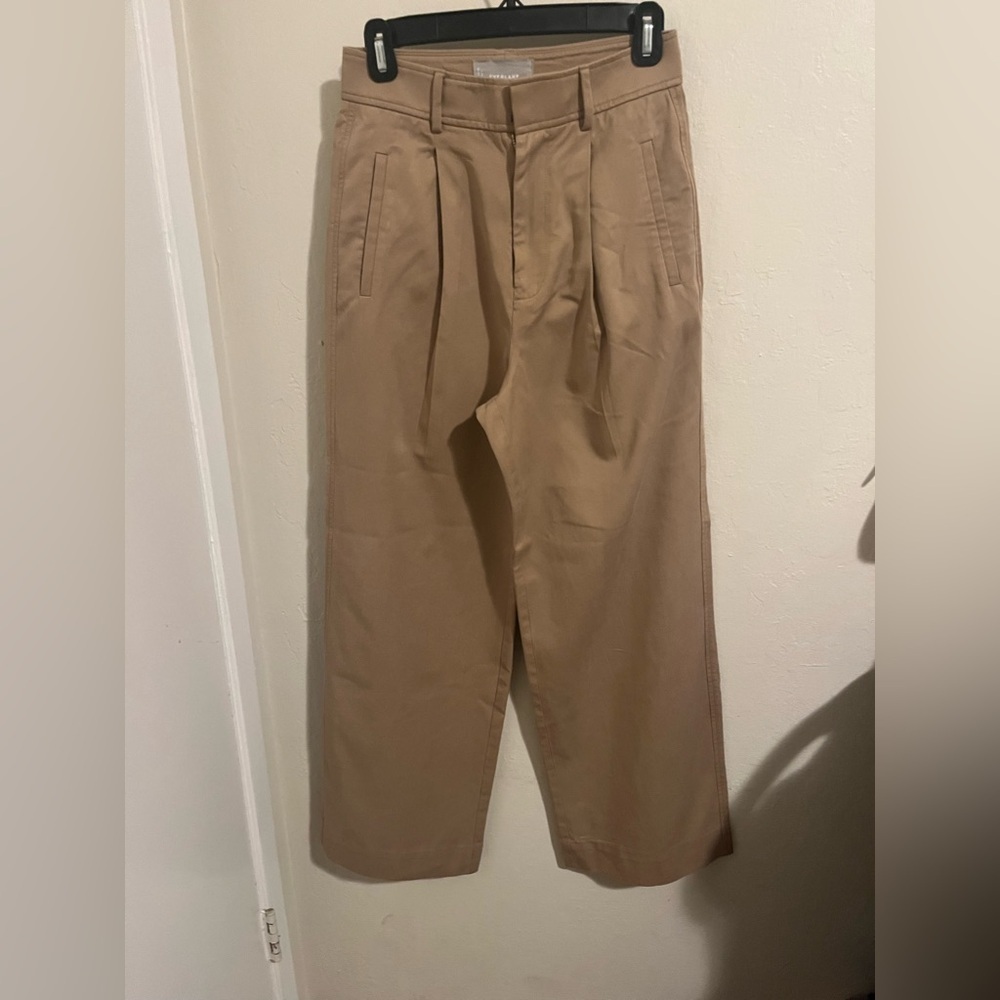Everlane Tan Chinos High-Waisted Relaxed Fit‎
